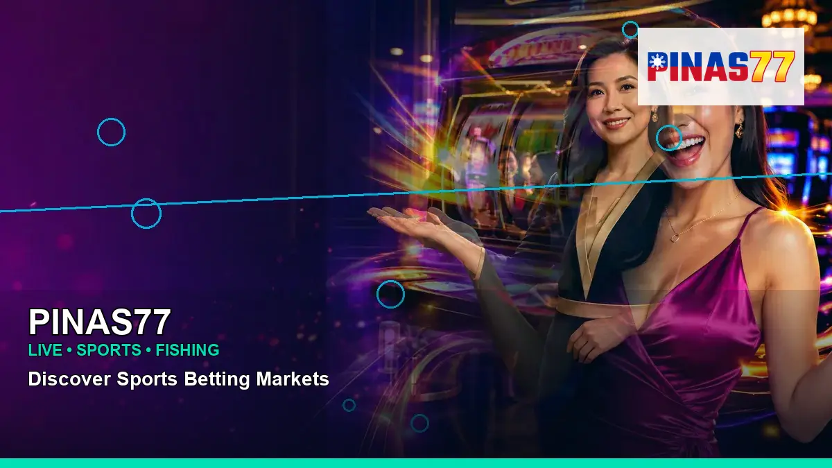 PINAS77 mobile casino first deposit rewards featuring an adult Filipina casino host with a right-framed composition