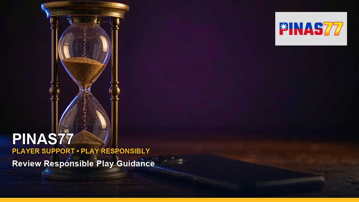 PINAS77 high-energy play responsible gaming guide in a limit dial layout for Philippine players